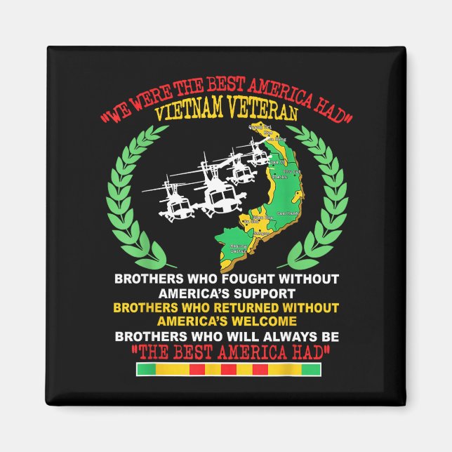 Vietnam Veteran We Were The America Had Map Helico Magnet (Vorne)