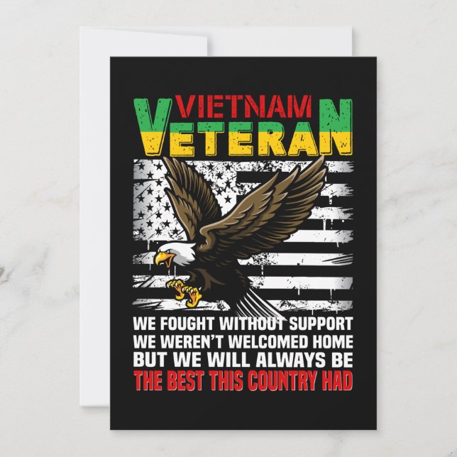 Vietnam Veteran werden wir immer die Besten dieses Save The Date (Vorderseite)