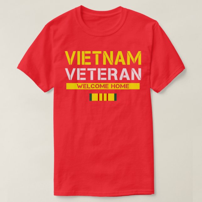 VIETNAM VETERAN WICOME ZUHAUSE T-Shirt (Design vorne)