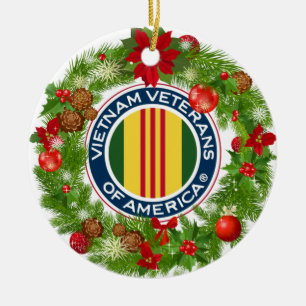 Vietnam-Veterane der Amerika-Weihnachtsverzierung Keramik Ornament
