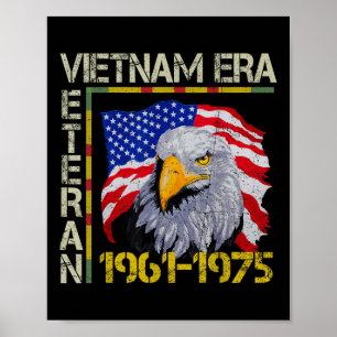 Vietnam Veteranen-Ära 1961 1975 Gedenkflagge Poster