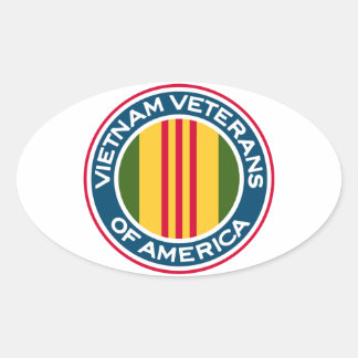 Vietnam Veteranen aus Amerika Logo Ovaler Aufkleber