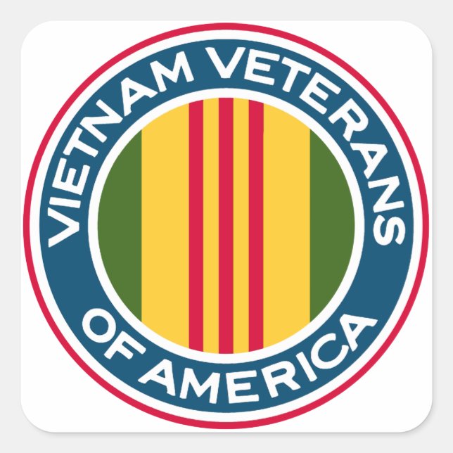 Vietnam Veteranen aus Amerika Logo Quadratischer Aufkleber (Vorderseite)