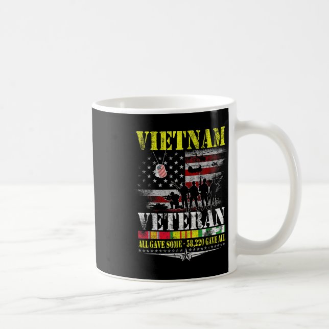 Vietnam Veteranen der Vintagen Flaggen Gedenkveter Kaffeetasse (Rechts)