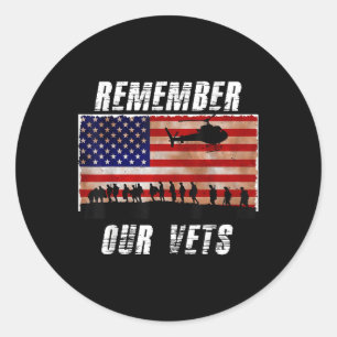 Vietnam Veteranen erinnern sich an unseren Vets-Ge Runder Aufkleber