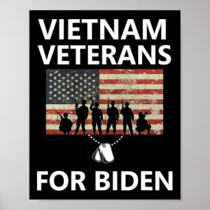 Vietnam Veteranen für Joe Biden 2020 Präsident Ele Poster