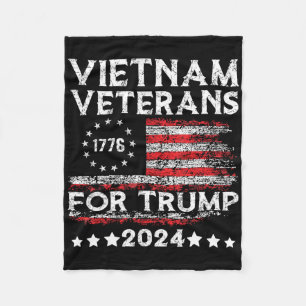 Vietnam Veterans Für Trump 2025 Amerikanische Flag Fleecedecke