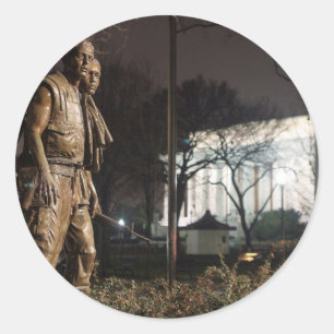 Vietnam Veterans Memorial Runder Aufkleber