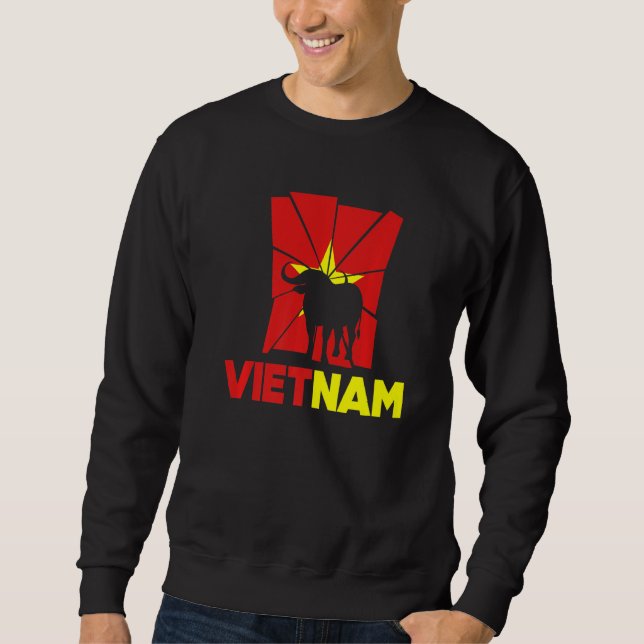 Vietnam Vietnamese Vietnam Flag National Animal Si Sweatshirt (Vorderseite)