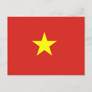 Vietnam (Vietnamesisch) Flagge Postkarte