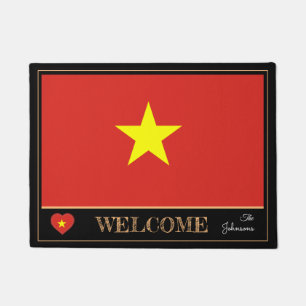 Vietnam & Vietnamesisch Flaggenstaat matt/Sport Wi Fußmatte