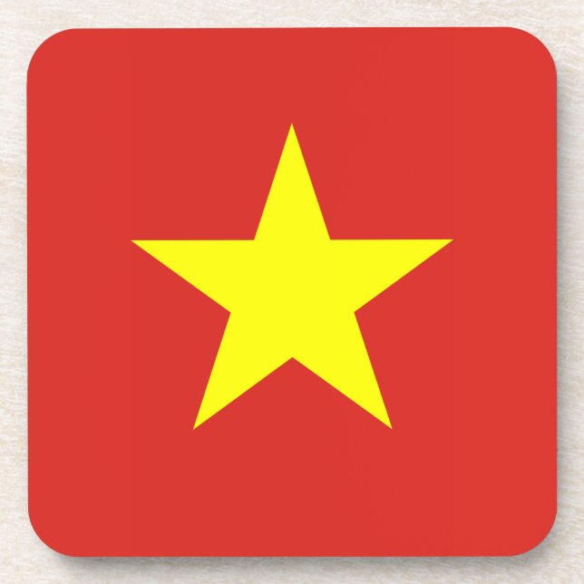 Vietnam - vietnamesische Flagge Getränkeuntersetzer (Vorderseite)