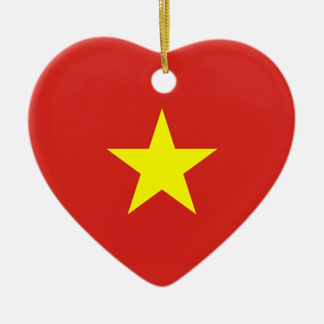 Vietnam - vietnamesische Flagge Keramikornament (Vorne)