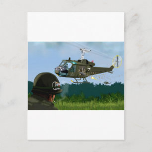 Vietnam War Bell Huey. Postkarte