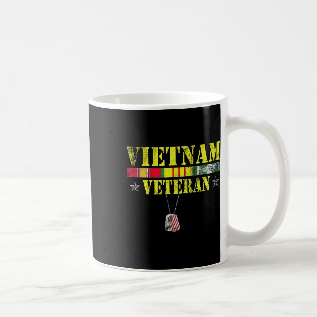 Vietnam War Veteran Dogtag Memorial Patriotic Kaffeetasse (Rechts)