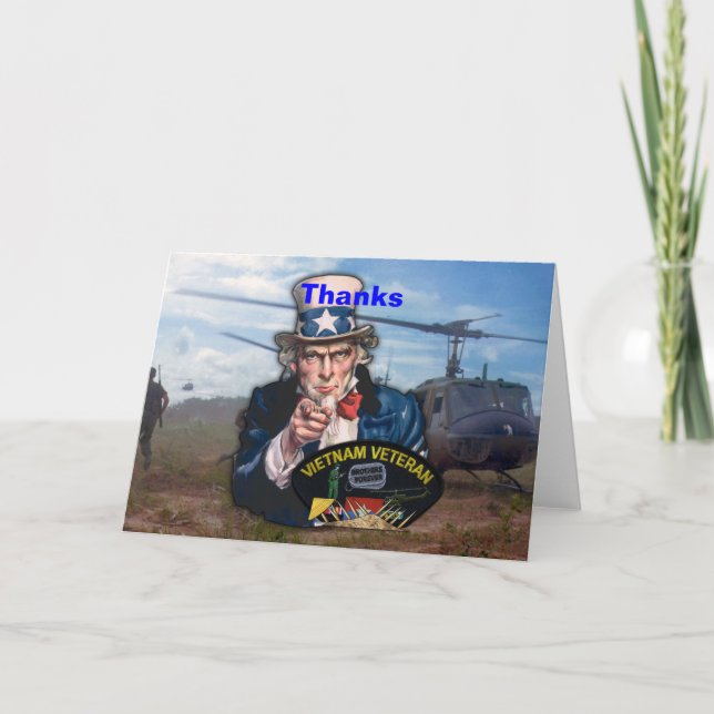 Vietnam war veterans dankeskarte (Vorderseite)