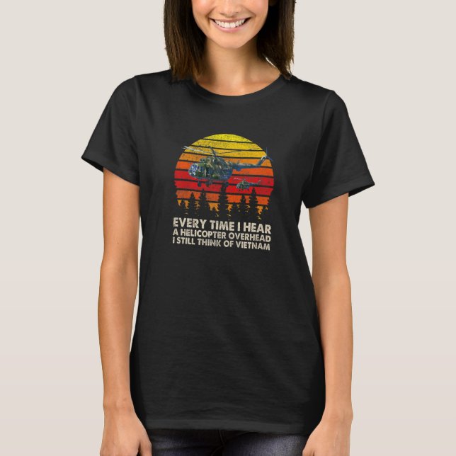 Vietnam War Veterans I Still Think Of Vietnam Memo T-Shirt (Vorderseite)