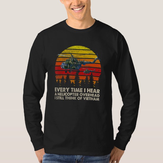 Vietnam War Veterans I Still Think Of Vietnam Memo T-Shirt (Vorderseite)