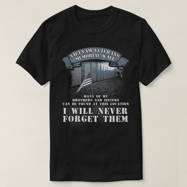 Vietnam War Veterans Memorial Wall Art Design Gesc T-Shirt (Design vorne)