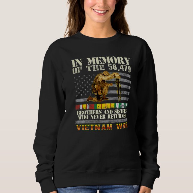 Vietnam War Veterans US Memorial Day In The Memory Sweatshirt (Vorderseite)