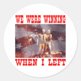 Vietnam - wir haben gewonnen, als ich Verließ Runder Aufkleber