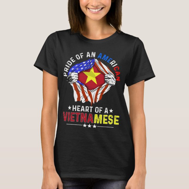 Vietnamese American Foreign Vietnam Flag T-Shirt (Vorderseite)