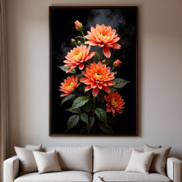 Vietnamese Chrysanthemum on the Moon Leinwanddruck