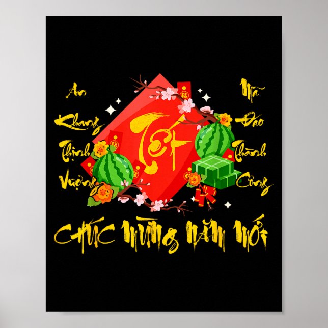 Vietnamese Lunar New Year 2026 Tet Viet Chuc Mung  Poster (Vorne)