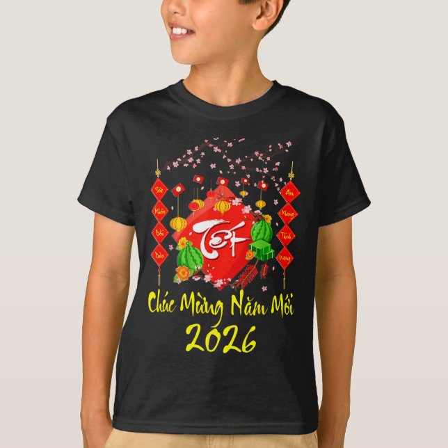 Vietnamese Lunar New Year 2026 Tet Viet Chuc Mung  T-Shirt (Vorderseite)
