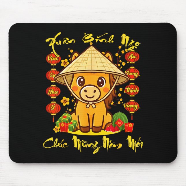 Vietnamese Lunar New Year - Tet 2026 Year Of The H Mousepad (Vorne)