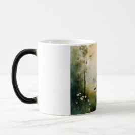 Vietnamese Morning Mist Village Watercolor Art Verwandlungstasse