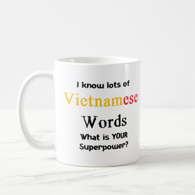 vietnamese Worte Kaffeetasse (Links)