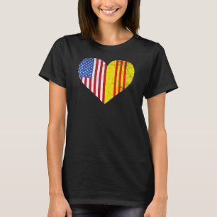 Vietnamesisch-Amerikanische Flagge USA Südvietnam  T-Shirt