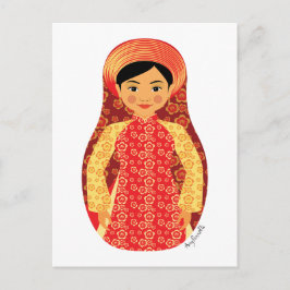 Vietnamesisch Fire Matryoshka Postcard Postkarte