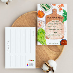 Vietnamesisch Fresh Spring Rolls - Rezept Postcard Postkarte