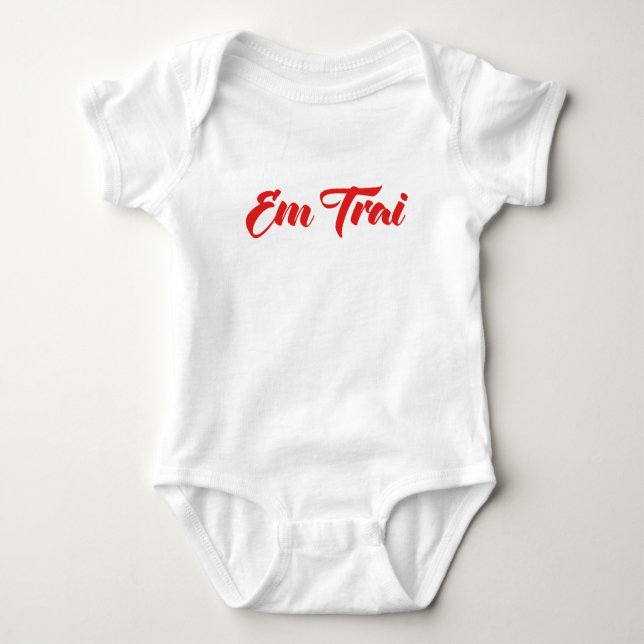 Vietnamesisch (jung) Bruder - Em Trai ~ Tietet Viv Baby Strampler (Vorderseite)