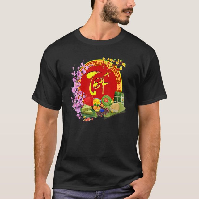 Vietnamesisch Lunar New Year Tet 2023 Dekoration T-Shirt (Vorderseite)