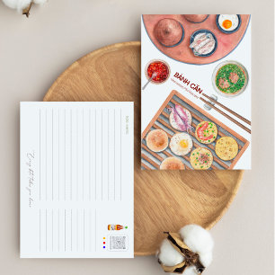 Vietnamesisch Mini Rice Pancake Postcard - BANH CA Postkarte