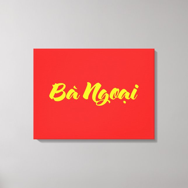 Vietnamesisch (mütterlich) Großmutter - Bà Ngoi Leinwanddruck (Vorderseite)