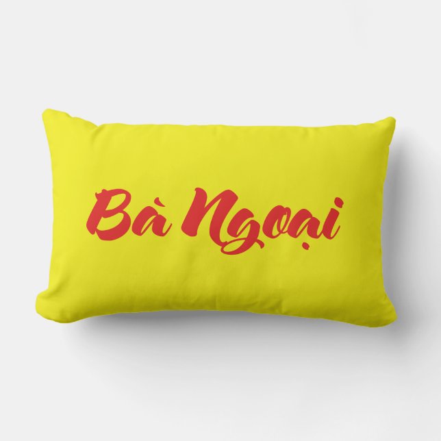 Vietnamesisch (mütterlich) Großmutter - Bà Ngoi Lendenkissen (Vorderseite)