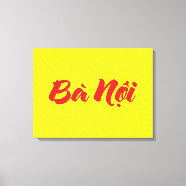 Vietnamesisch (Paternal) Großmutter - Bà Noi Leinwanddruck (Vorderseite)