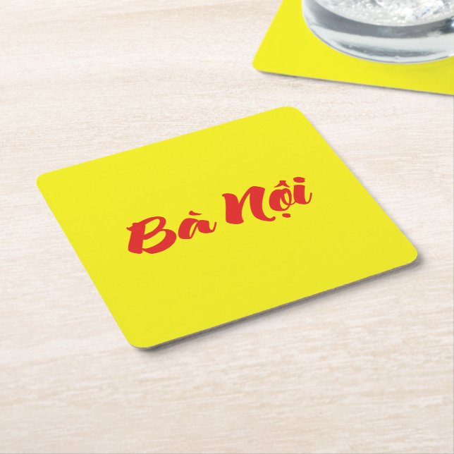 Vietnamesisch (Paternal) Großmutter - Bà Noi Rechteckiger Pappuntersetzer (angewinkelt)