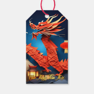 Vietnamesisch Red Dragon New Year hinzufügen Namen Geschenkanhänger