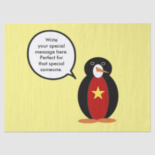 Vietnamesisch sprechende Ms. Penguin Personalisier Seidenpapier