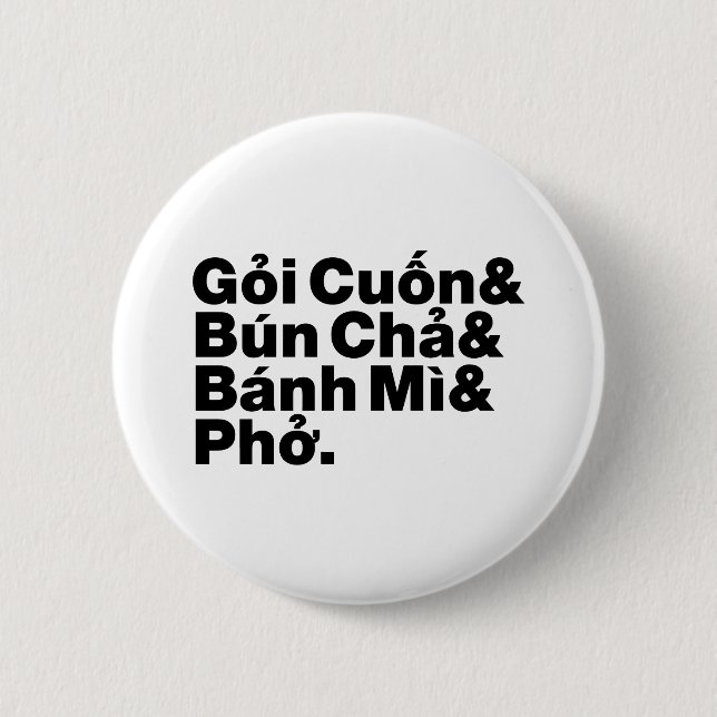 Vietnamesisch Street Food Button (Vorderseite)