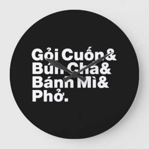 Vietnamesisch Street Food Große Wanduhr