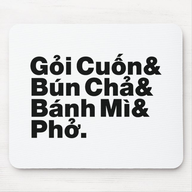 Vietnamesisch Street Food Mousepad (Vorne)