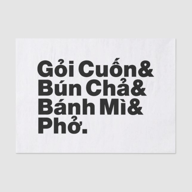 Vietnamesisch Street Food Seidenpapier (Vorderseite)