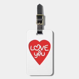 Vietnamesisch Valentine in Liebe Yêu in asiatische Gepäckanhänger