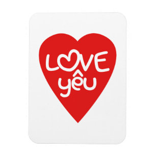 Vietnamesisch Valentine in Liebe Yêu in asiatische Magnet